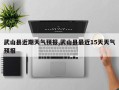 武山县近期天气预报,武山县最近15天天气预报