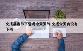 文成县春节下雪吗今天天气,文成今天有没有下雨