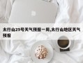 太行山29号天气预报一周,太行山地区天气预报
