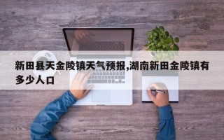 新田县天金陵镇天气预报,湖南新田金陵镇有多少人口