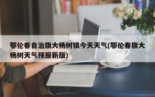 鄂伦春自治旗大杨树镇今天天气(鄂伦春旗大杨树天气预报新版)