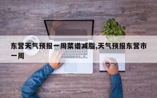 东营天气预报一周菜谱减脂,天气预报东营市一周